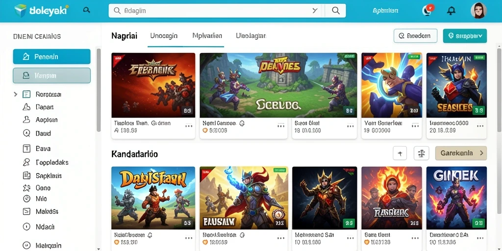 Tampilan utama game KM777 dengan menu yang mudah dinavigasi.